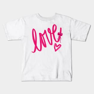 Love font for Valentine’s day Kids T-Shirt